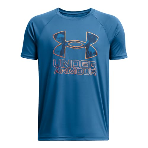Image of Under Armour Boys' Tech Hybrid Printed Fill Short-Sleeve T-Shirt