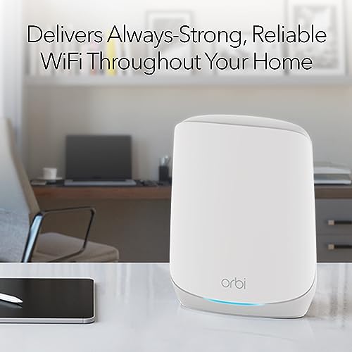 Image of NETGEAR Orbi Whole Home Tri-Band Mesh WiFi 6 System (RBK762S) - Router With 1 Satellite Extender - Coverage up to 5,000 sq. ft, 75 Devices - Free Armor Security - AX5400 802.11ax (up to 5.4Gbps)