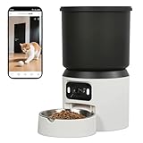 CozyMeow 自動給餌器 猫 獣医師推奨 餌やり機 双方向会話 音声録音 動体検出 4L大容量 蓋ロック 鮮度を保つ 餌入れ えさやり器 Wi-Fi対応 スマホ 遠隔操作 ステンレス皿 定時定量 2WAY給電 水洗い可能 取り外し可能(WSQ-C-SPK)