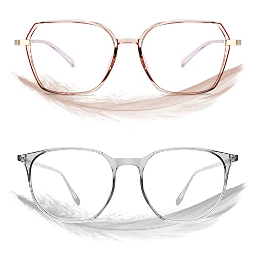 Image of ROCKNGITH Blue Light Blocking Glasses Anti Glare Eyestrain UV Fashion Glasses Grey+Tea