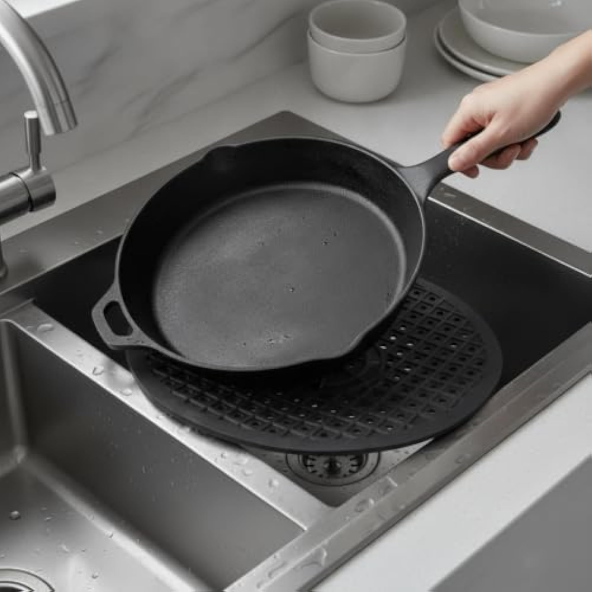 Drainage Mat for Kitchen Sink, Dish Drying Pad