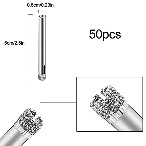 Juego de 50 Brocas Diamante 6 mm para Azulejos miniatura 3