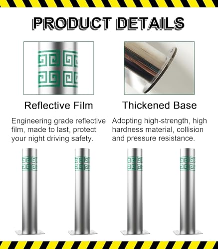 Borne de sécurité robuste en acier vert anti-collision avec fixation sol - 5