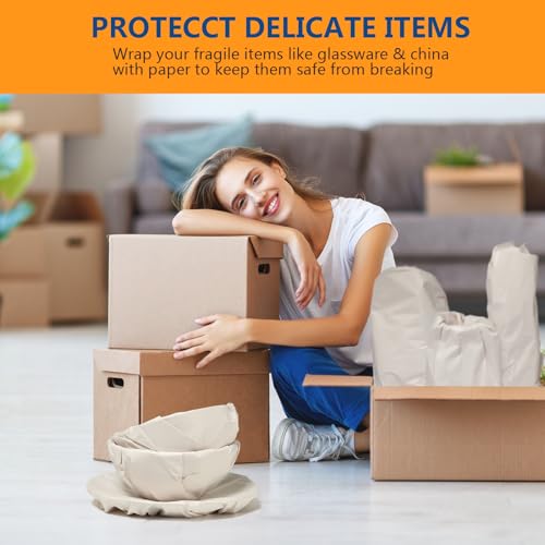200 SHEETS 27”x15” Packing Paper Sheet for Moving Shipping Wrapping Packing Box Newsprint Paper Moving Paper Moving Supplies Protecting Fragile Items Glass China Dishes Packing (200SHEETS) by IRELINM - Image 5