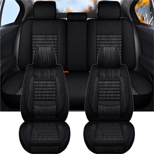 Housse de siège voiture en lin respirant : protégez votre Suzuki Swift avec ce kit 5 places noir