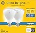 GE ultrabright LED 150 watt Equivalent BR30 Daylight Dimmable Indoor Flood Light Bulb (2 Pack)