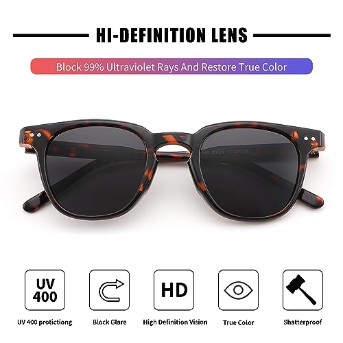 FEISEDY Classic Polarized Sunglasses Retro Round Sunglasses for Women Men Trendy Shades B00024
