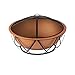 Fire Sense 62241 Fire Pit Barzelonia Copper-Look Wood Burning Lightweight Portable Outdoor Firepit Backyard Fireplace Camping Bonfire Included Screen Lift Tool & Cooking Grate - Round - 26