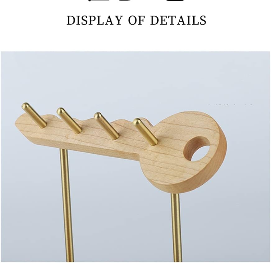 Key Rack Entrance Key Storage Rack Ornaments Solid Wood Entrance Hall Key Branch Storage Ornaments (Color : Hard Maple Size : 18.512.517CM)