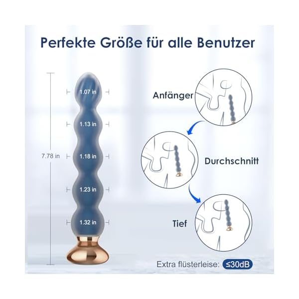 Analvibratoren Anfänger Analplug# für Männer und Frauen, Silikon Analkugeln Butt plug mit 10 Vibrationmodi Fernbedienung Sexspielzeug Prostate Stimulation Massager für Parre Extrem Sex – Bild 5