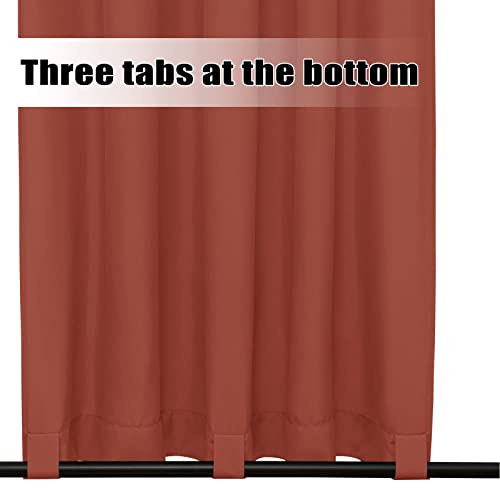 Image of Easy-Going Outdoor Curtains for Patio 1 Panel, 54x108 inch, Terra Red | Waterproof, Windproof, Weatherproof Privacy Outdoor Curtains for Cabanas Porches and Pergolas, Grommet Top and Tab Bottom