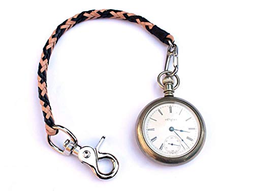 Braided Leather Pocket Watch Chain