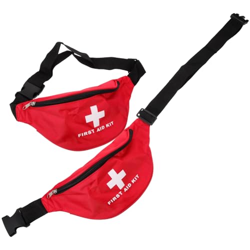 ABOOFAN 2個大容量 携帯用救急キットバッグ 車載用 医療用品収納 ウエストポーチ 旅行 スポーツ 家用 ボート 自転車対応