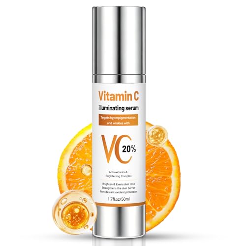 Vitamin C Serum for Face, 20% Vitamin C Serum for Mature & Aging Skin, Gentle Anti Aging Face Serum...