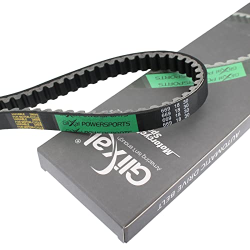 Image of Glixal GY6 49cc 50cc 139QMB 669-18-30 Reinforced Racing CVT Drive Belt | Aramid Fiber, Compatible with ROKETA Baja Tank JMSTAR TAOTAO JONWAY Scooter Moped ATV