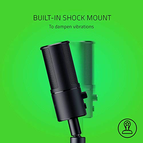 Razer Seiren Emote Streaming Microphone: 8-Bit LED Display, Reactive Emoticons, Adjustable Stand, Classic Black