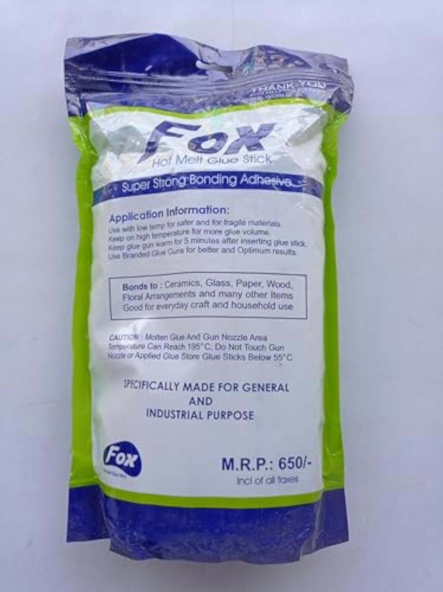 Fox Hot Melt Glue Stick, Super Strong Bonding Adhesive, Pack of 40
