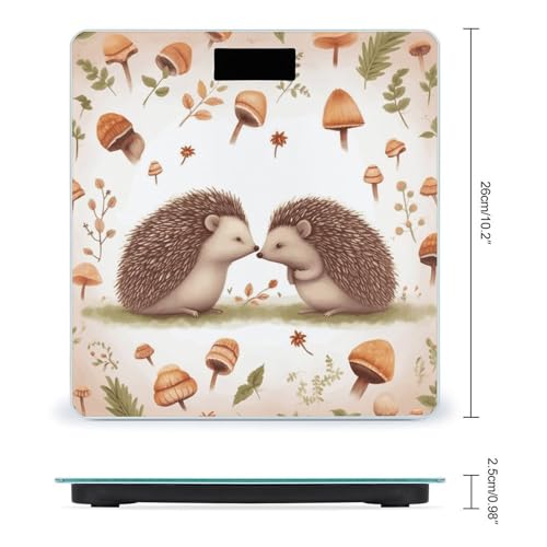 Báscula digital para baño con diseño erizo, capacidad 180 kg miniatura 2