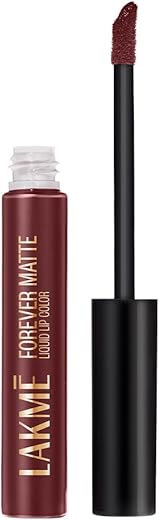 LAKMÉ Forever Matte Liquid Lip Colour, Wine Touch, Long Lasting Liquid Lipstick, Lightweight & Comfortable – Smudge Proof, Non Transferable, 5.6 Ml