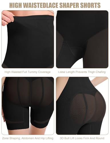 Shapewear for Women High-Waisted Tummy Control Shorts Shapewear, Butt Lifter, No Roll Body Shaper Panty4