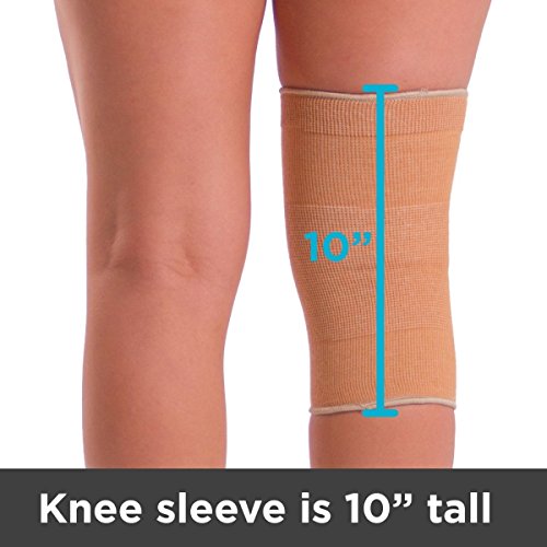 Braceability Elastic Slip-On Knee Sleeve | Cotton Fabric Knee Pain Compression Bandage For Stretchy, Lightweight & Comfortable Support (2Xl) #TOP3