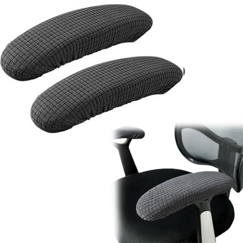 COYUN Lot de 2 housses d'accoudoir pour chaise de bureau - Extensible - En polyester - Soulage les coudes - Soulage l'inconfort - Chaise de bureau - Longueur :...