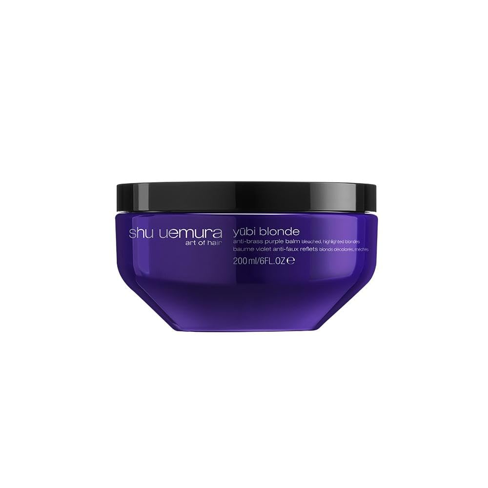 Shu Uemura, Yubi Blonde, Anti-Gelbstich Silber-Maske, Für blondiertes und gesträhntes Haar, Mit japanischer weißer Pfingstrose und Violett-Farbstoff, Neutralisierende Wirkung, 200 ml