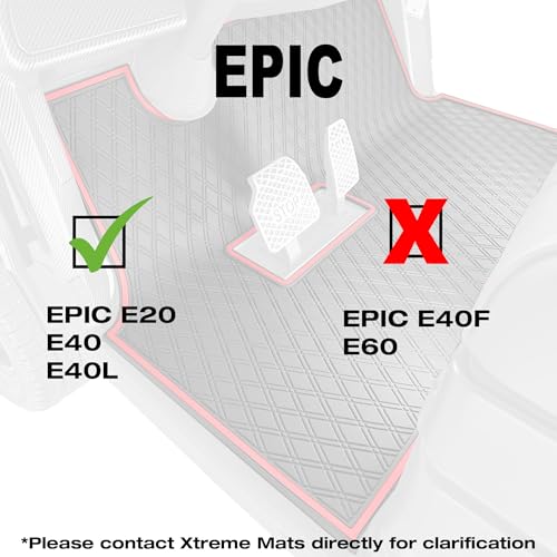 Xtreme Golf Cart Floor Mat Compatible with Epic by ICON E20 & E40-Grey Trim by Xtreme Golf Cart Mats - Used condition - Image 2