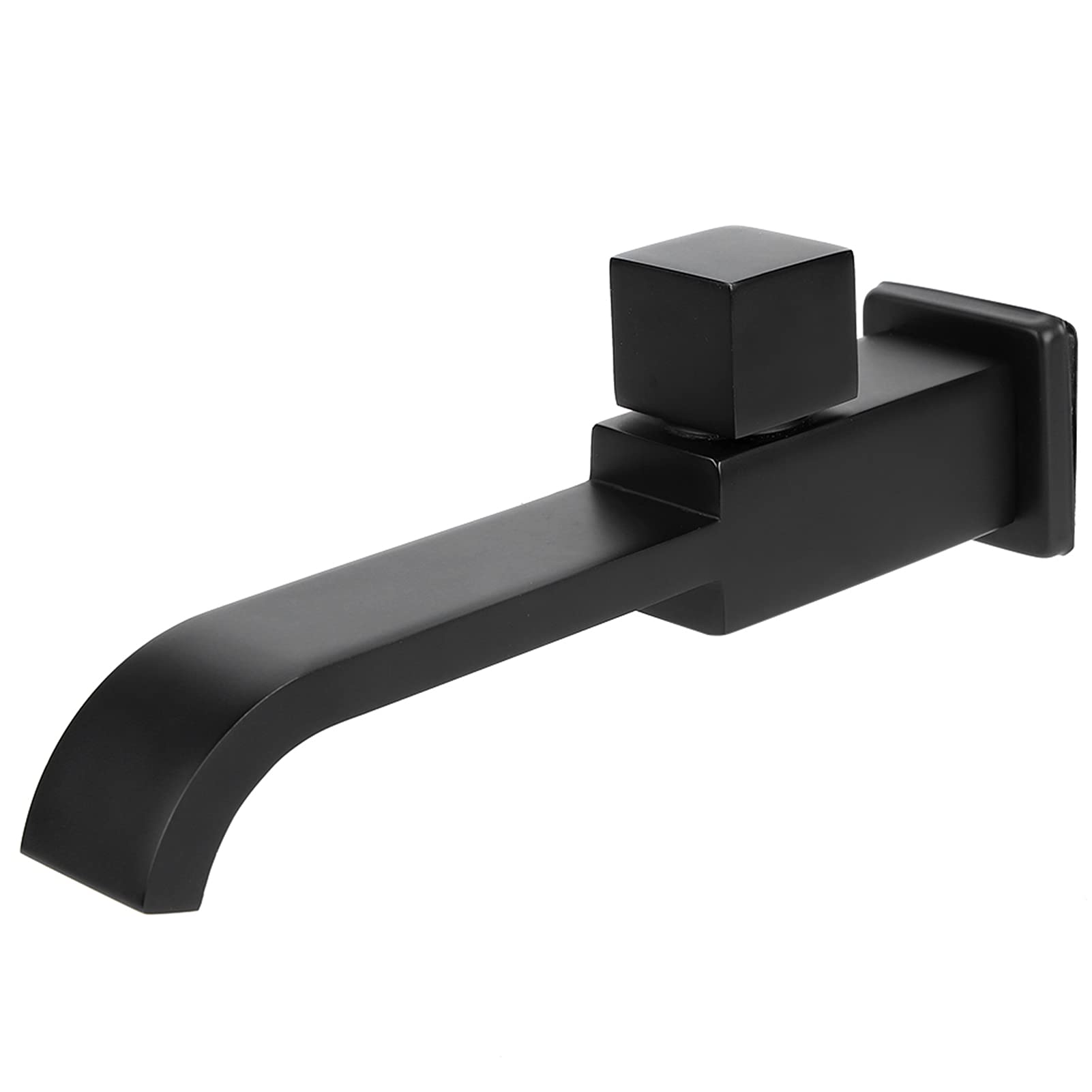 Grifo lavabo pared negro mate ideal para baños modernos de diseño comercial.
