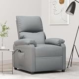 LAPOOH Sillón reclinable eléctrico TV, Sillón Relax, Sillones Reclinables, Butaca Reclinable, Sillon Lactancia, Sillon Individual, Sofa Relax, de Tela Gris Claro