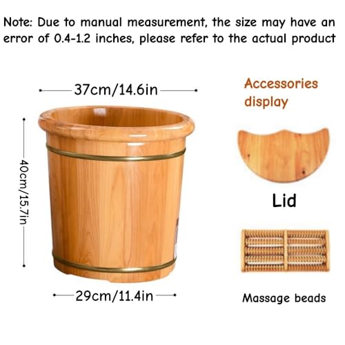 Cubeta de Madera para Baño de Pies con Rodillo Masajeador miniatura 2