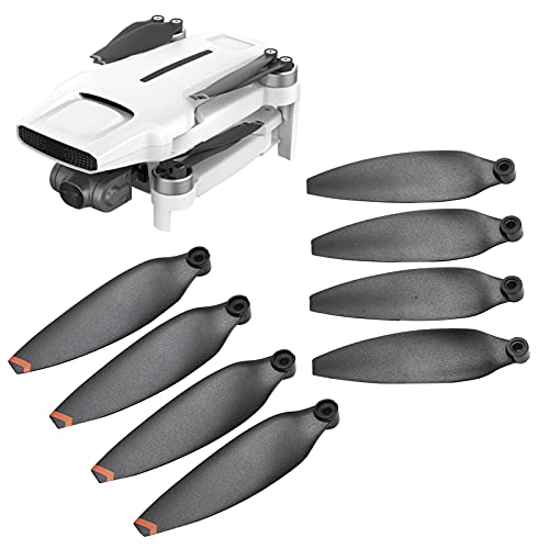 Image of Dilwe Mini Drone Propeller Set, 8 PCS /Set Low Noise Drone Propellers, Dynamic Balance Test, Propeller Blades Replacement Accessories for X8 Mini RC Drone Spare Parts(Orange)