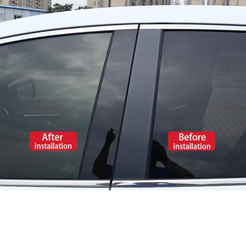 Postes de pilar para Chevrolet Silverado 2019-2022, pegatinas protectoras de ventana negra 6
