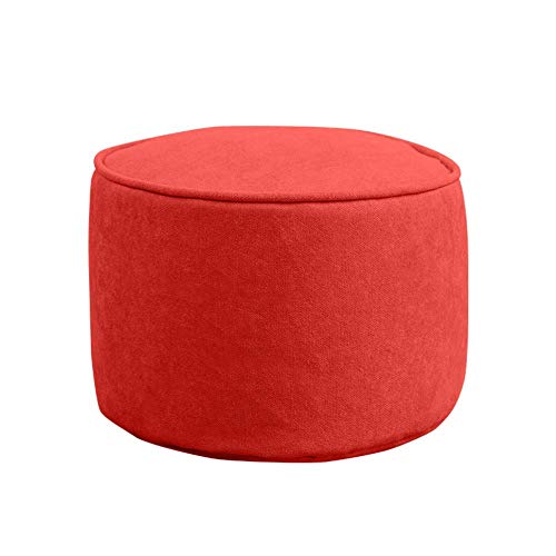 Pouf rond confortable avec housse lavable gris anthracite - 2