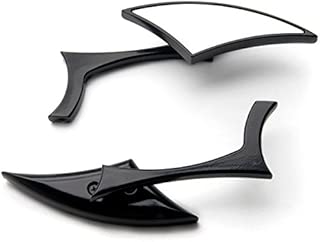 Krator Custom Rear View Mirrors Black Pair w/Adapters For Harley Davidson Street Glide - coolthings.us