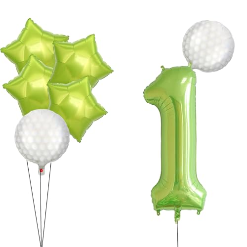 JKGOO Golf Balloons,Golf Party Supplies balloon arch kit,Golf Theme Birthday Decorations - 40Inch Number 1 Balloon For 1st Birthday Green Number Balloons (Number 1)