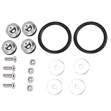 Suuonee Car Bumper Quick Release Fasteners Rings Kit for Bumper Trunk Mud Guard Lid(Titamium)
