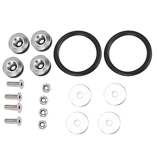 Suuonee Car Bumper Quick Release Fasteners Rings Kit For Bumper Trunk Mud Guard Lid(Titamium) #TOP10