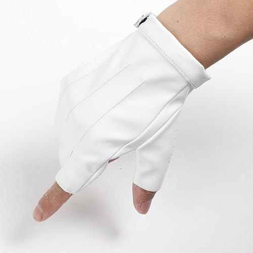YHT PU Leather Gloves, Half Finger, Men's and Women's Leather, Punk, Cool, Rock, Performance, Sports Gloves, Riding Mountain Bikes