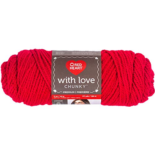 Image of Red Heart With Love yarn, Chunky - Holly Berry