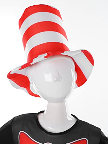 Manyakai Kids Cat In The Hat Costume For Children Halloween Cosplay Party Outfits Fancy Dress Up Black 5-7 Years #TOP4