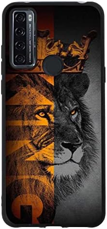 midele paracuty Compatible with TCL 20 SE Case,Lion King Crown Animal Print Pattern Design for TCL Case Men Girls Boys,Soft Silicone Graphic Cool Protective Shockproof Case for TCL