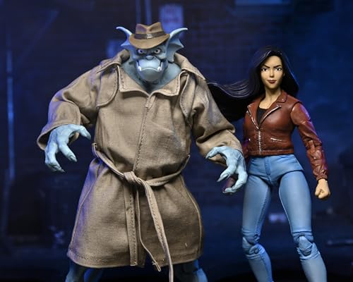 Image of NECA - Gargoyles Ultimate Detective Broadway Silver Falcon (with Closed Wings) Action Figure