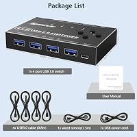 USB 3.0 Switch 4 PC, 4 In 4 Out USB Switch Selector Share 4 USB 3.0 Geräte – Ansicht 9