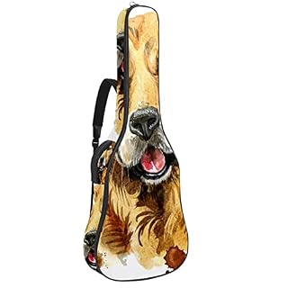 Hondank Housse imperméable pour guitare acoustique avec double bandoulière et poche aquarelle Motif plumes de tigre et… - Les Beatles, Paul McCartney, John Lennon, RIngo Starr, George Harrison