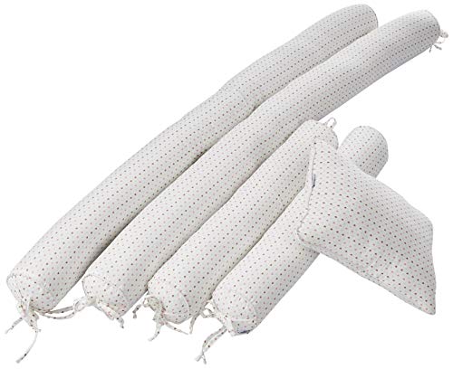 Kit Montessori Rolinho Q 4Pcs (Colchao 150x90x12) Amor Rosa, Biramar Baby, Marfim/Rosa