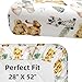 4 Pack Safari Jungle Animals Neutral Unisex Fitted Nursery Baby Sheets Set Toddler Mattress Sheets for Baby Boys or Girls (Crib Sheets)