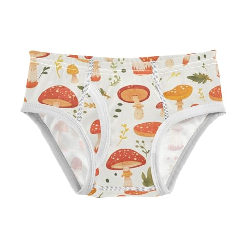 Mushroom Doodle Toddler Boys' Pure Cotton Kids Underwear Breathable Undies