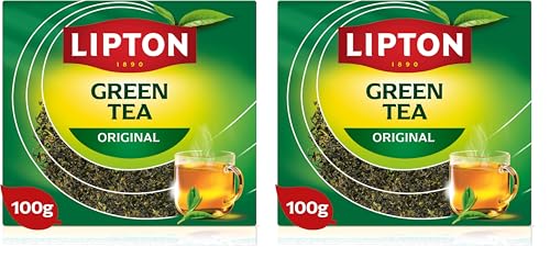 Lipton thé vert nature en vrac 100 grammes (Lot de 2)
