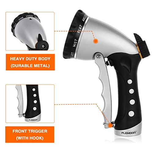 Flemoon Garden Hose Nozzle Sprayer, Heavy Duty, High Pressure #TOP3